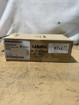 BRAND NEW! Cambro Commercial Clear Polycarbonate 1/3 Size Food Pan Covers! Model: 30CWCHTRI! 6X Your Bid!