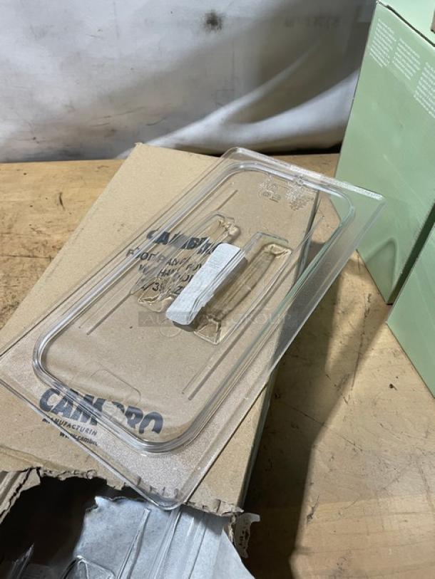 BRAND NEW! Cambro Commercial Clear Polycarbonate 1/3 Size Food Pan Covers! Model: 30CWCHTRI! 6X Your Bid! - Image 7 of 8