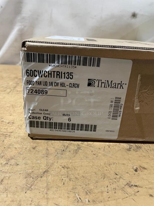 BRAND NEW! Cambro Commercial Clear Polycarbonate 1/6 Size Food Pan Covers! 6 Per Case! Model: 60CWCHTRI135! - Image 3 of 7