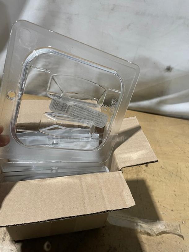 BRAND NEW! Cambro Commercial Clear Polycarbonate 1/6 Size Food Pan Covers! 6 Per Case! Model: 60CWCHTRI135! - Image 7 of 7