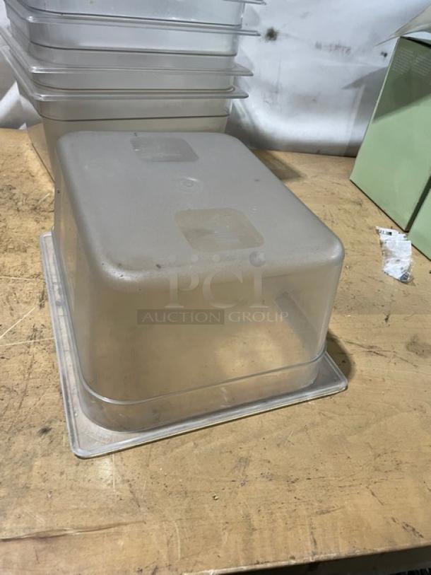Rubbermaid Commercial Clear Polycarbonate Food Storage Pans! Model: 125P! 6X Your Bid! - Image 5 of 7