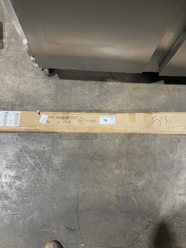 BRAND NEW! Commercial Green Epoxy Coated 74" Shelving Posts! 4 Per Case! Model: 460EGPC74! - Image 1 of 4