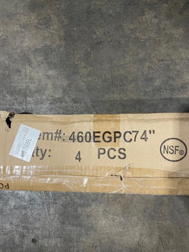 BRAND NEW! Commercial Green Epoxy Coated 74" Shelving Posts! 4 Per Case! Model: 460EGPC74! - Image 3 of 4