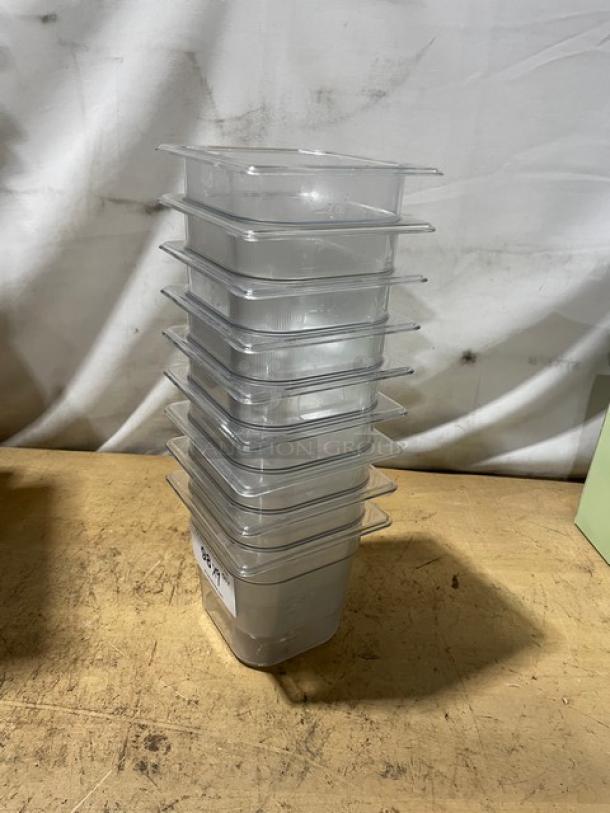 NEW! Rubbermaid Commercial Clear Polycarbonate 1/6 Size 6" Deep Food Pans! Model: FG106P00CLR! 9X Your Bid! - Image 2 of 6