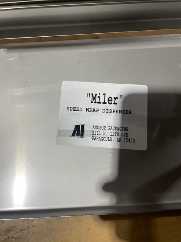 BRAND NEW! Miler Commercial Stainless Steel Countertop 18" Speed Wrap Film Dispenser! Model: 6034180! - Image 5 of 6