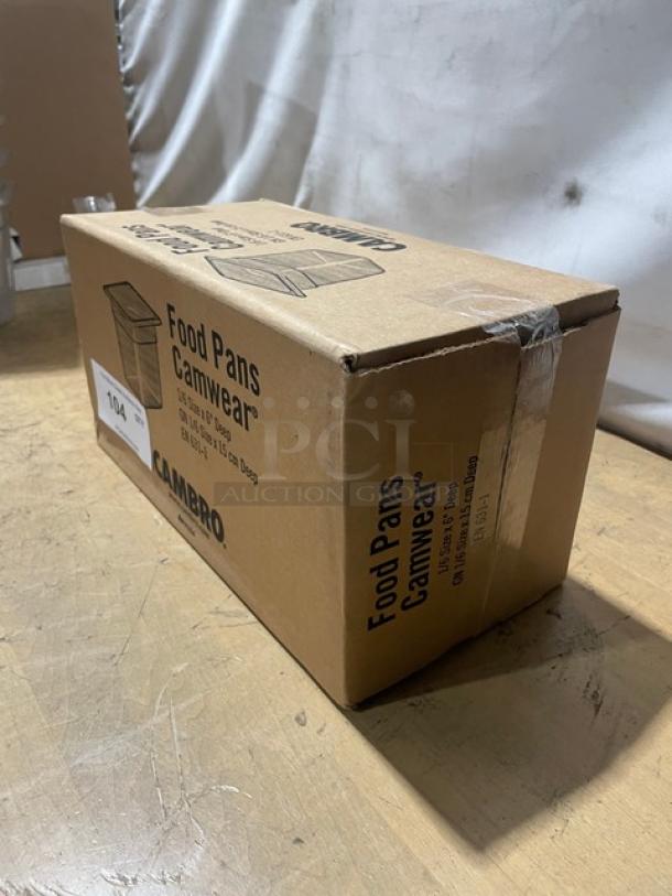 BRAND NEW! Cambro Camwear Series Commercial Clear Polycarbonate 1/6 Size 6" Deep Food Pans! Model: 66CW135! - Image 2 of 8