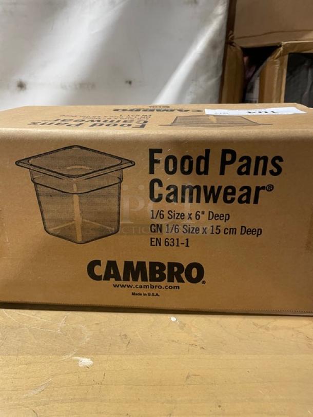 BRAND NEW! Cambro Camwear Series Commercial Clear Polycarbonate 1/6 Size 6" Deep Food Pans! Model: 66CW135! - Image 3 of 8