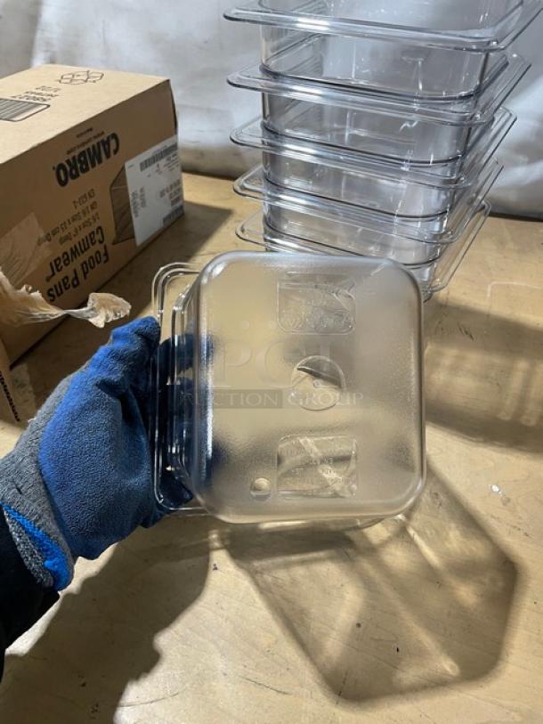 BRAND NEW! Cambro Camwear Series Commercial Clear Polycarbonate 1/6 Size 6" Deep Food Pans! Model: 66CW135! - Image 8 of 8