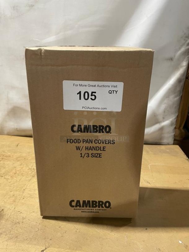 BRAND NEW! Cambro Camwear Series Commercial Clear Polycarbonate 1/3 Size Food Pan Covers! Model: 30CWCH135! - Image 1 of 8