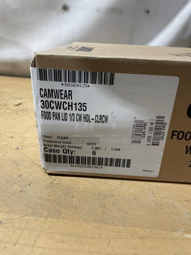 BRAND NEW! Cambro Camwear Series Commercial Clear Polycarbonate 1/3 Size Food Pan Covers! Model: 30CWCH135! - Image 4 of 8