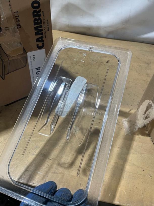 BRAND NEW! Cambro Camwear Series Commercial Clear Polycarbonate 1/3 Size Food Pan Covers! Model: 30CWCH135! - Image 6 of 8