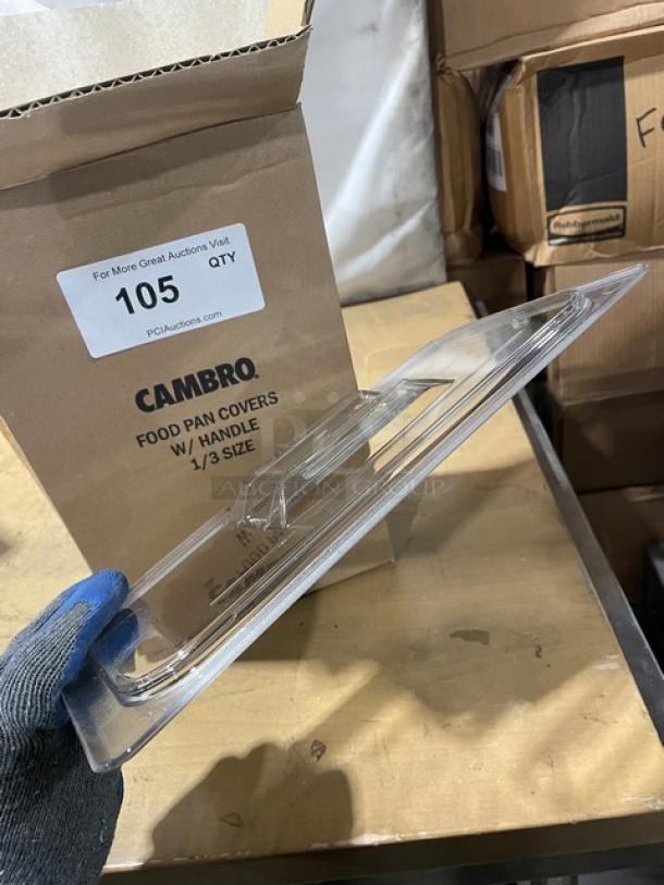 BRAND NEW! Cambro Camwear Series Commercial Clear Polycarbonate 1/3 Size Food Pan Covers! Model: 30CWCH135! - Image 8 of 8