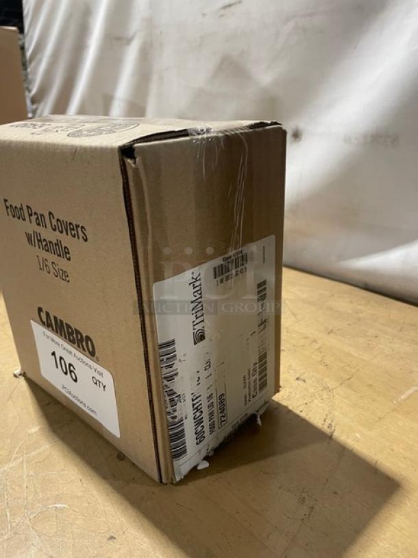 BRAND NEW! Cambro Commercial Clear Polycarbonate 1/6 Size Food Pan Covers! Model: 60CWCHTRI135! - Image 2 of 8