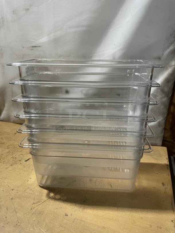 BRAND NEW! Cambro Camwear Series Commercial Clear Polycarbonate 1/3 Size 6" Deep Food Pans! Model: 36CW135! - Image 5 of 9