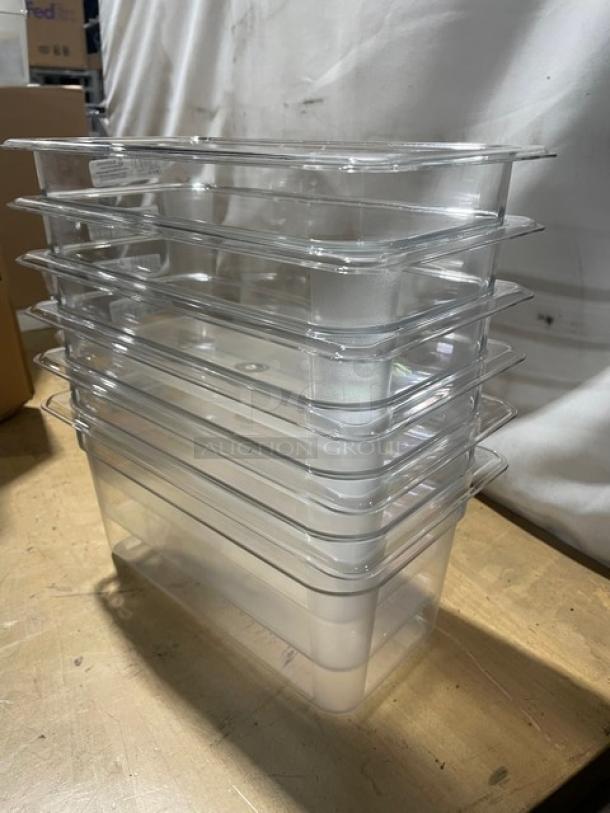 BRAND NEW! Cambro Camwear Series Commercial Clear Polycarbonate 1/3 Size 6" Deep Food Pans! Model: 36CW135! - Image 6 of 9
