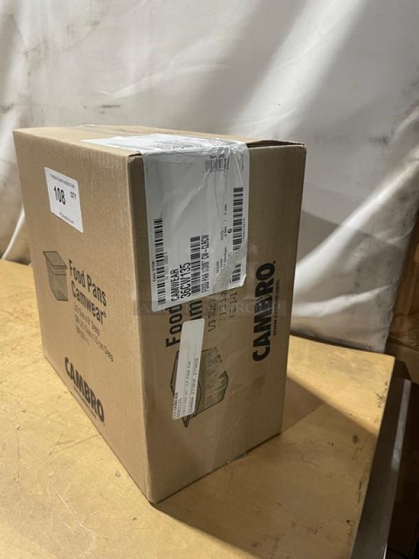 BRAND NEW! Cambro Camwear Series Commercial Clear Polycarbonate 1/3 Size 6" Deep Food Pans! Model: 36CW135! - Image 2 of 9