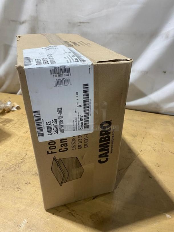 BRAND NEW! Cambro Camwear Series Commercial Clear Polycarbonate 1/3 Size 6" Deep Food Pans! Model: 36CW135! - Image 3 of 7
