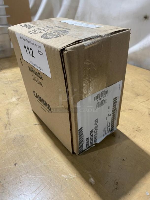 BRAND NEW! Cambro Camwear Series Commercial Clear Polycarbonate 1/6 Size Handled Food Pan Covers! Model: 60CWCH135! - Image 2 of 8