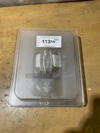 Rubbermaid Commercial Clear Polycarbonate Handled Food Pan Covers! Model: 128P! 6X Your Bid!