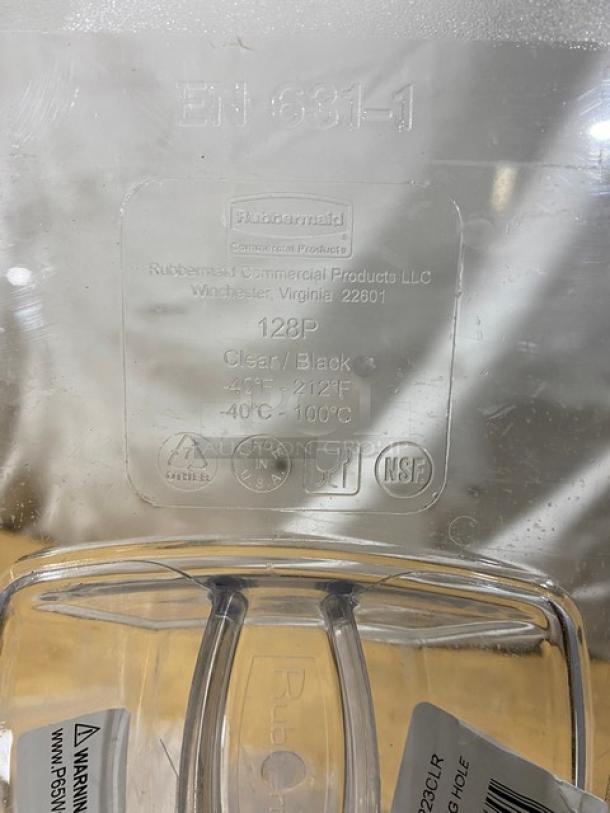 Rubbermaid Commercial Clear Polycarbonate Handled Food Pan Covers! Model: 128P! 6X Your Bid! - Image 5 of 5