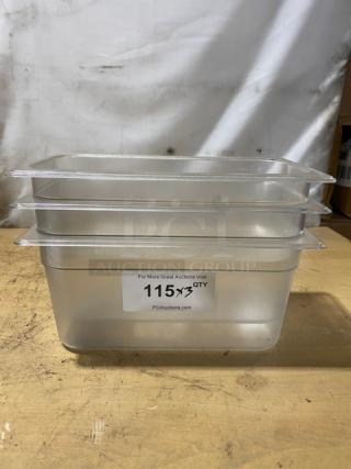 Commercial Clear Polycarbonate Food Pans! 3X Your Bid!