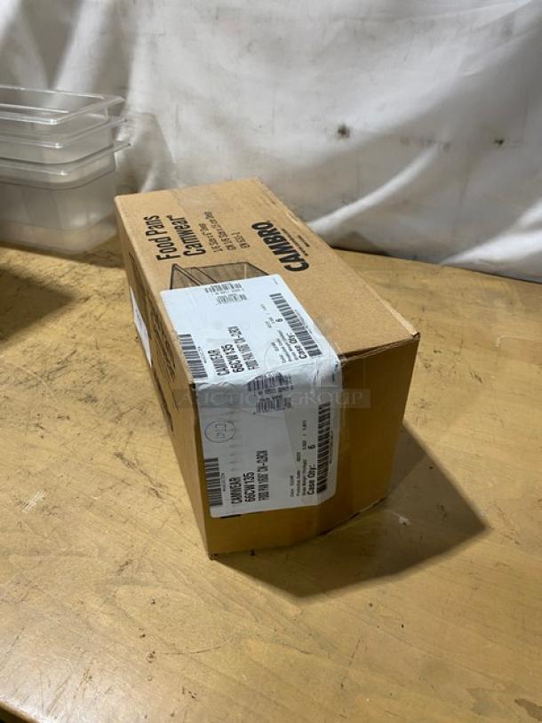 BRAND NEW! Cambro Camwear Series Commercial Clear Polycarbonate 1/6 Size 6" Deep Food Pans! Model: 66CW135! - Image 2 of 4