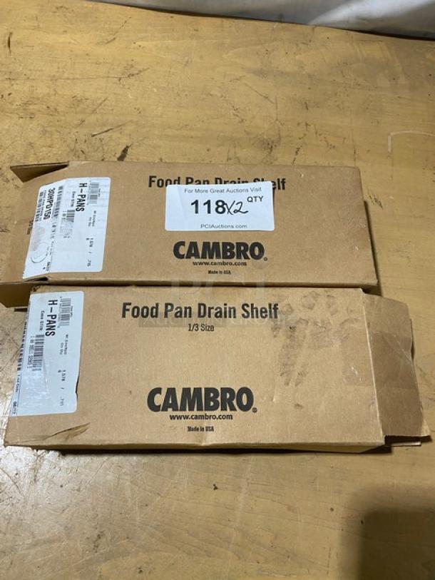 BRAND NEW! Cambro Commercial Amber 1/3 Size H-Pan Drain Shelf! Model: 30HPD150! 2X Your Bid! - Image 1 of 6