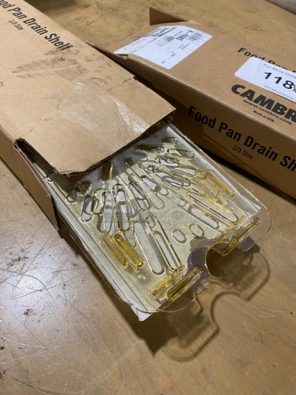 BRAND NEW! Cambro Commercial Amber 1/3 Size H-Pan Drain Shelf! Model: 30HPD150! 2X Your Bid! - Image 3 of 6