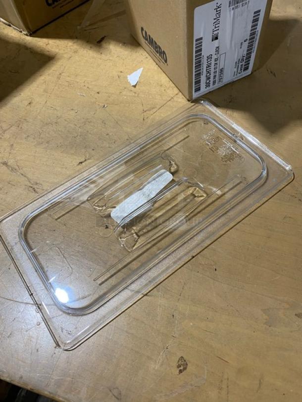 BRAND NEW! Cambro Commercial Clear Polycarbonate 1/3 Size Handled Food Pan Covers! Model: 30CWCHTRI135! - Image 6 of 7