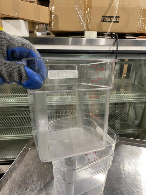 NEW! Cambro Commercial Clear Polycarbonate 4 Qt. Food Container! Model: 4SFSCW135! 3X Your Bid! - Image 5 of 8