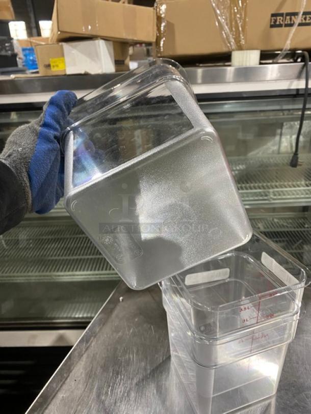 NEW! Cambro Commercial Clear Polycarbonate 4 Qt. Food Container! Model: 4SFSCW135! 3X Your Bid! - Image 6 of 8