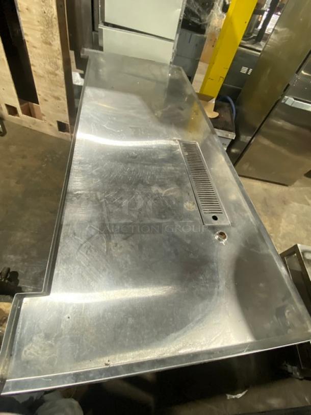 Custom Commercial Stainless Steel Worktop Table/Equipment Stand! With Double & Single Undershelf! With Drip Tray! On Legs! - Image 6 of 7