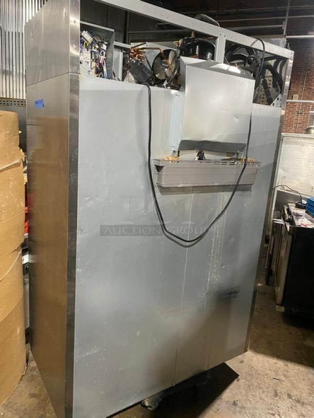 Turbo Air M3 Series Commercial Stainless Steel Solid 2 Door Reach In Freezer! Energy Star Certified! With Poly Coated Wire Racks! Model: M3F47-2 SN: K9F41A8019! 115V! With Casters! - Image 3 of 10