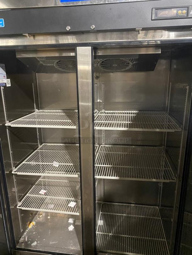 Turbo Air M3 Series Commercial Stainless Steel Solid 2 Door Reach In Freezer! Energy Star Certified! With Poly Coated Wire Racks! Model: M3F47-2 SN: K9F41A8019! 115V! With Casters! - Image 5 of 10