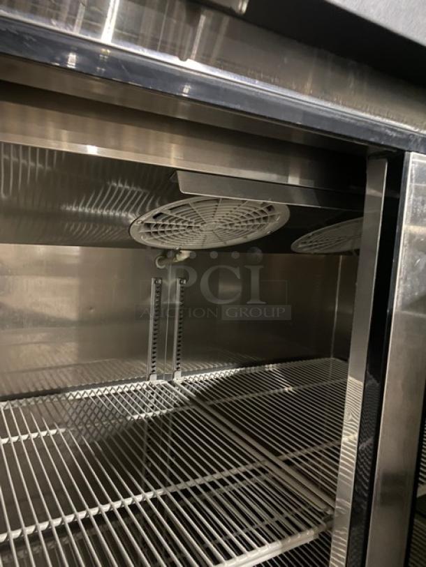 Turbo Air M3 Series Commercial Stainless Steel Solid 2 Door Reach In Freezer! Energy Star Certified! With Poly Coated Wire Racks! Model: M3F47-2 SN: K9F41A8019! 115V! With Casters! - Image 6 of 10