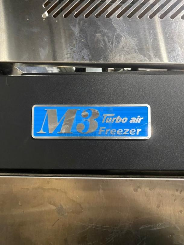 Turbo Air M3 Series Commercial Stainless Steel Solid 2 Door Reach In Freezer! Energy Star Certified! With Poly Coated Wire Racks! Model: M3F47-2 SN: K9F41A8019! 115V! With Casters! - Image 8 of 10