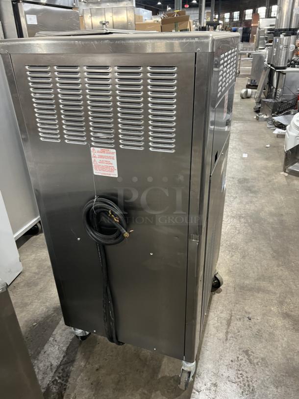 Taylor Commercial Stainless Steel Electric Powered 2-Flavor Uncarbonated Frozen Beverage/Coolatta Machine! With Blender/Mixing Attachment! With Drip Tray! Model: 342D-27 SN: K6018647! 208-230V 1 Phase! On Casters! - Image 3 of 7