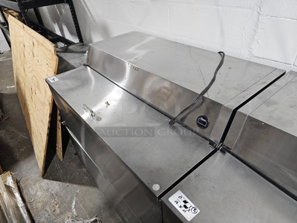 HUGE True Beverage Cooler w/ Fold-Out side and top lids! On Casters! - Image 1 of 3