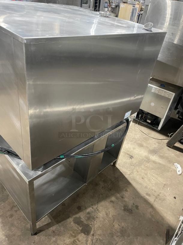 Rational Commercial Stainless Steel Electric Powered SelfCooking Center Combi Oven! With Wire Oven Racks! With 2 Section Pan-Holding Equipment Stand/Base! 208V! On Legs! - Image 4 of 9