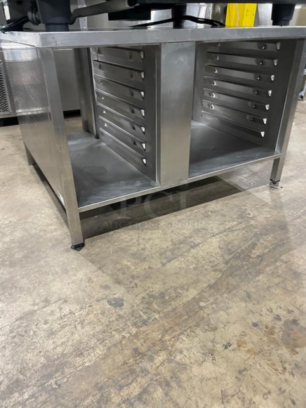 Rational Commercial Stainless Steel Electric Powered SelfCooking Center Combi Oven! With Wire Oven Racks! With 2 Section Pan-Holding Equipment Stand/Base! 208V! On Legs! - Image 7 of 9