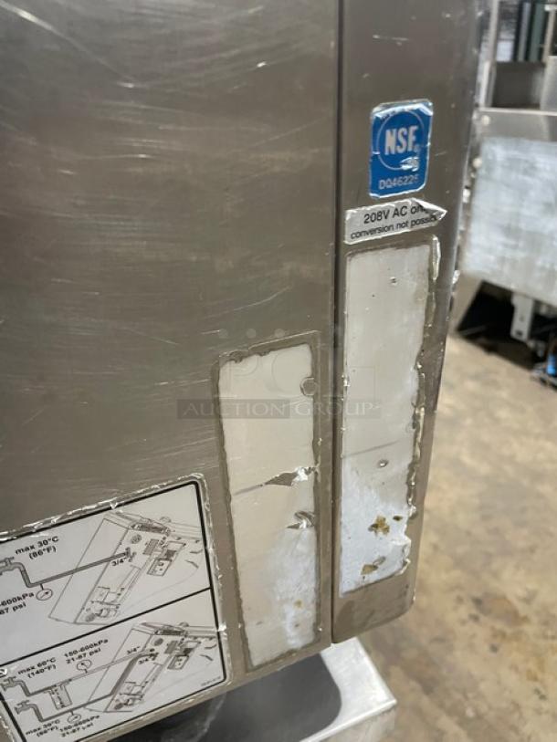 Rational Commercial Stainless Steel Electric Powered SelfCooking Center Combi Oven! With Wire Oven Racks! With 2 Section Pan-Holding Equipment Stand/Base! 208V! On Legs! - Image 8 of 9