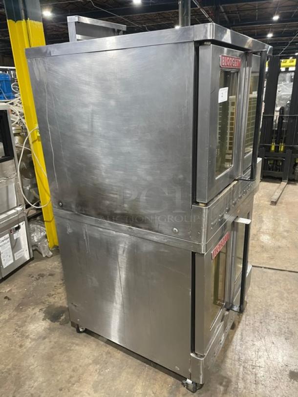 Blodgett Commercial Stainless Steel Natural Gas Powered Double Stacked Convection Oven! With Wire Oven Racks! SN: 081914RA110T! On Casters! 2X Your Bid Makes One Unit! - Image 3 of 9