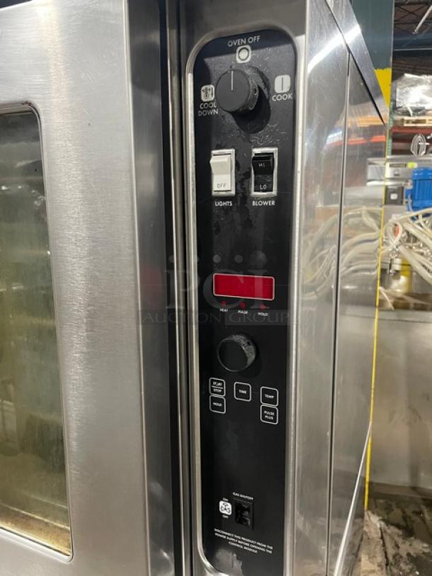 Blodgett Commercial Stainless Steel Natural Gas Powered Double Stacked Convection Oven! With Wire Oven Racks! SN: 081914RA110T! On Casters! 2X Your Bid Makes One Unit! - Image 7 of 9
