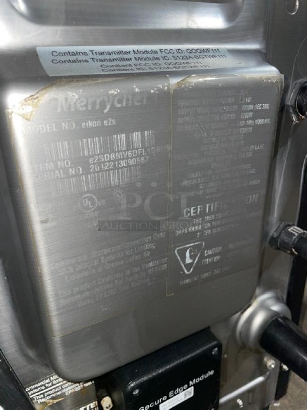 MerryChef Commercial Black Electric Powered Countertop Rapid Cook Turbo Oven! Model: Eikon E2S SN: 2012213090587! 208/240V 1 Phase! - Image 6 of 9