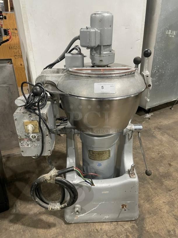 Hobart Commercial Heavy Duty Electric Powered Vertical Chopper/Cutter/Mincer/Mixer! With Stainless Steel Tilting Bowl! With Cover! Model: VCM-40E SN: U1841! 220V 3 Phase! - Image 1 of 9