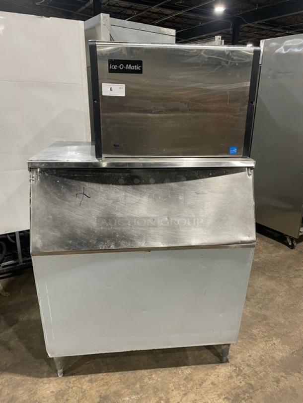 Ice-O-Matic Commercial Stainless Steel Air-Cooled Ice Making Machine Head! Energy Star Certified! With Heavy Duty Ice Bin! Model: ICE0500FA5 SN: 12091280010419! 115V 1 Phase! On Legs! - Image 1 of 8