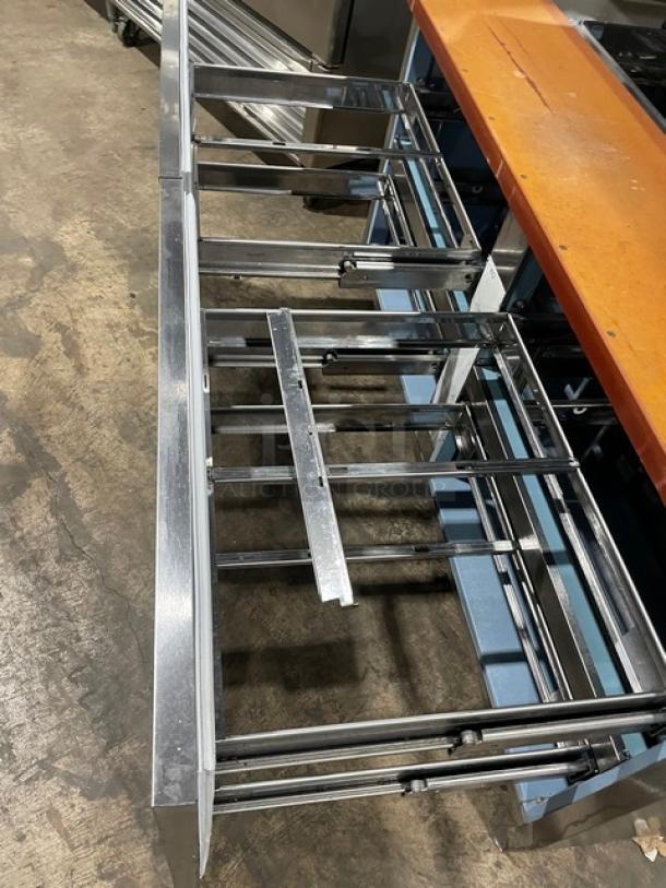 Delfield Commercial Stainless Steel 4 Drawer Refrigerated Bain Marie Style Mega Top Salad/Sandwich Prep Table! With Enclosed Overhead Storage! With Wooden Chopping Block Style Workstation! Model: UCD4464N-12-DD5 SN: 1303152000466! 115V 1Phase! - Image 6 of 10