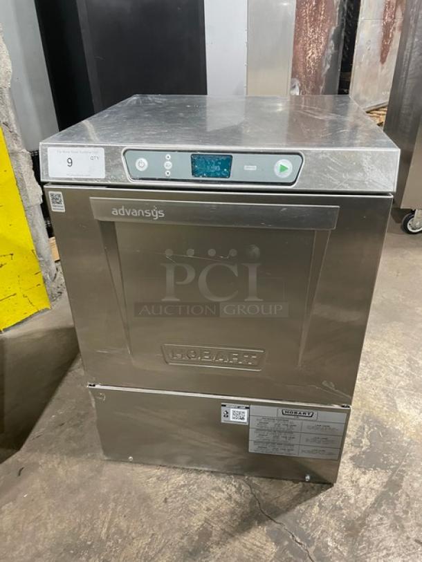 Hobart! New Body Style! Advansys Series Commercial Stainless Steel Electric Powered High Temperature Undercounter Dishwasher! With Full Size Peg Rack! Model: LXER SN: 231215981! 120/208-240V 1 Phase! - Image 1 of 9