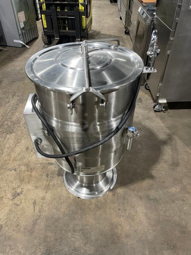 Blodgett Commercial Stainless Steel Electric Powered Stationary 2/3 Jacketed 20-Gal Pedestal Kettle! With Swing Spout Faucet! Model: KPS-20E SN: 111606S4178-5948! 208V 3 Phase! On Pedestal Style Base! - Image 3 of 11
