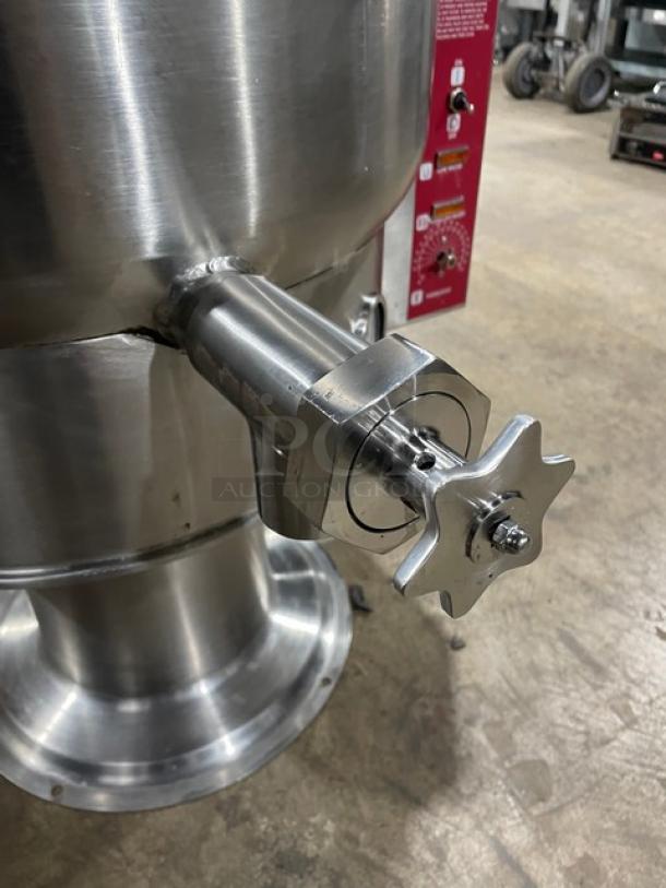 Blodgett Commercial Stainless Steel Electric Powered Stationary 2/3 Jacketed 20-Gal Pedestal Kettle! With Swing Spout Faucet! Model: KPS-20E SN: 111606S4178-5948! 208V 3 Phase! On Pedestal Style Base! - Image 6 of 11
